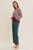 Relaxed Fit Textured Mix Stripe Crewneck Sweater -Burgandy