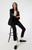 Kathleen Slim Boyfriend Jeans Mid Rise | Black Feather Blue