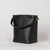 Leather Bag Bobbi Bucket Midi - Black Classic Leather