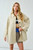 A Line Trench Coat with Plaid Lining - Beige