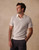Robles Birdseye Knit Polo in Cream/Grey