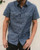 The Short Sleeve Crew Shirt in Washed Indigo Chambray