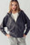 Washed Dolman Zip Up Hoodie Jacket