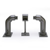 Pronto Radius Zip 3 1/4 in. Return  Bracket - Pewter