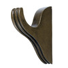 Pronto Four Screw Large Fluted Single Rod Bracket - Italian Walnut