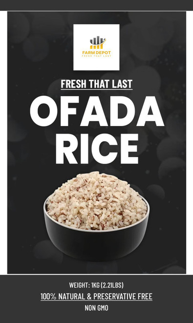 OFADA RICE

Authentic Ofada Rice, a premium indigenous Nigerian short-grain rice variety is an unpolished whole-grain rice that retains its natural bran and germ layers, giving it a distinctive brownish-red hue, nutty aroma, and characteristic earthy flavor. Unlike refined white rice, Ofada Rice undergoes minimal processing, preserving its nutritional core and delivering a chewy, grainy texture that pairs perfectly with traditional Nigerian soups and stews. Often considered a delicacy, Ofada Rice is the centerpiece of the famous "Ofada Rice and Stew" dish.




Key Features:




* 100% locally sourced Nigerian heritage grain




* Unpolished whole grain with bran intact




* Naturally gluten-free and low in fat




* Distinctive aromatic flavor profile




* Higher protein content than conventional white rice




Nutritional Components (per 100g dry / ~1 cup cooked)




Calories: ~360 kcal (dry) / ~218 kcal (cooked)




Carbohydrates: 74-76g




Protein: 7-8g (higher than white rice)




Dietary Fiber: 3-4g




Total Fat: 2-3g




Thiamine (B1): 0.2mg (12% DV)




Niacin (B3): 3mg (15% DV)




Vitamin B6: 0.3mg (14% DV)




Folate (B9): 8-10mcg




Iron: 1.5-2mg




Magnesium: 80-90mg (21% DV)




Phosphorus: 160-180mg (16% DV)




Potassium: 150-200mg




Zinc: Present




Manganese: 1.8mg (88% DV)




Selenium: 19mcg (27% DV)




Antioxidants: 20-30x higher than white rice




Health Benefits: Supports digestive health, helps manage type 2 diabetes (low glycemic index), promotes heart health, aids weight management through high fiber content, and provides essential minerals for bone strength and immune function.




Storage Instructions




Shelf Life: 12-24 months in original packaging; 6-12 months after opening




Storage Conditions: Store in a cool, dry, well-ventilated area




Temperature: Room temperature; avoid areas above 30°C (86°F)




Container: Keep in original sealed packaging or transfer to airtight, moisture-proof container




Pest Control: Store away from strong-smelling foods; check regularly for weevils or insects (common in whole grain rice)




Humidity: Critical to keep dry—moisture causes mold and fermentation




Light: Protect from direct sunlight to prevent rancidity of natural oils in bran




Special Note: Due to minimal processing, Ofada Rice may contain small stones or debris—sorting before cooking is traditional and recommended