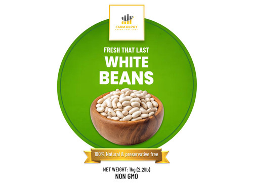 WHITE BEANS (Nigerian White)
Premium Nigerian White Beans offer a milder, more neutral flavor profile compared to their brown counterparts, making them exceptionally versatile for various culinary applications.  Our white beans are carefully selected for uniform size, cleaned to remove impurities, and packaged to maintain their pristine appearance and cooking quality. These creamy-white beans are slightly larger than brown beans and cook to a softer, more delicate texture that absorbs flavors beautifully from spices and seasonings. While brown beans are often preferred for their assumed richer nutrients, white beans remain popular for dishes requiring a lighter color and more subtle taste, such as White Moin-Moin , Akara  with a golden interior, and refined bean soups. They are also preferred for commercial food production where appearance is important. Scientific analysis shows that white beans share the same fundamental nutritional base as brown beans but with slightly lower levels of certain minerals and antioxidants associated with the colored seed coat. However, they remain an excellent source of protein, fiber, and essential nutrients.

Nutritional Components (Per 100g dry beans)
Energy: 330-340 kcal

Protein: 21-23g

Carbohydrates: 56-62g

Dietary Fiber: 15-18g

Fat: 1.2-1.8g

Ash: 2.5-3.5g

Calcium: Moderate (lower than brown beans)

Iron: Moderate (lower than brown beans)

Zinc: Present

Potassium: ~1300-1400mg

Magnesium: ~170mg

Folate: ~280-350µg

B Vitamins: Present

Key Benefits: Mild flavor accepts seasonings well, softer texture when cooked, excellent protein source for vegetarians and vegans, high fiber content supports digestive health, lower in fat and cholesterol-free, good source of complex carbohydrates for sustained energy, versatile for both sweet and savory applications.

Storage Instructions

Store in airtight containers in a cool, dry place away from direct sunlight
 
Shelf life: 12-18 months when properly stored
 
Light sensitivity:  White beans can yellow when exposed to prolonged light—opaque storage preferred
 
Moisture critical:  Keep below 14% moisture to prevent spoilage
 
Pest susceptibility:  Equally vulnerable to weevils as brown beans
 
Store at 15-25°C with good ventilation
 
Inspect regularly for insect activity or mold
 
For extended storage, freeze for up to 2 years in moisture-proof packaging
 
Once opened, use within 6-12 months
 
Do not store near strongly colored spices (turmeric, curry) as white beans can absorb stains.