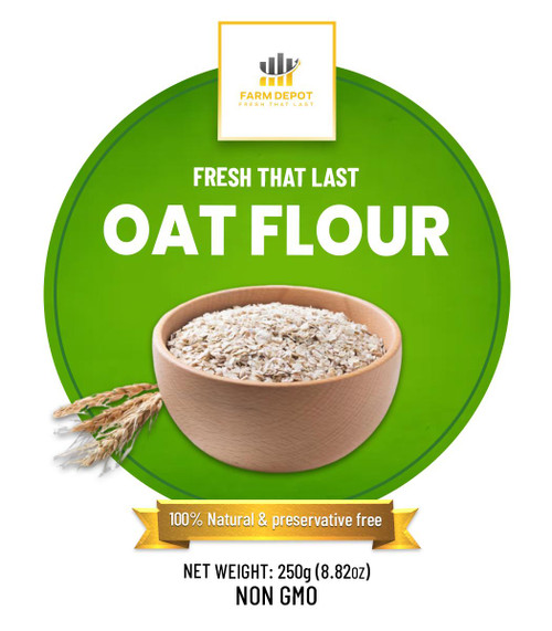 OAT FLOUR

100% whole grain oat flour made from finely milled premium oats. Features a soft, powdery texture with a subtle, naturally sweet flavor and light beige color. Rich in soluble fiber (beta-glucan) known for cholesterol-lowering properties. Perfect for healthy baking, smoothies, porridge, pancakes, and as a nutritious thickener for soups. Can replace up to 20% of wheat flour in recipes for added nutrition.

Nutritional Components (Per 100g)
 
Energy: 389-420 kcal
 
Carbohydrates: 65-70g
 
Protein: 13-15g
 
Total Fat: 6.3-9.5g (higher than other grain flours)
 
Dietary Fiber: 6.8-10.5g (including beta-glucan soluble fiber)
 
Sugars: 0.8g
 
Vitamins: Vitamin E, B-vitamins
 
Minerals: Manganese, Phosphorus, Magnesium, Copper, Iron, Zinc, Selenium, Calcium, Potassium
 
Gluten: Naturally gluten-free (but may be processed in facilities handling wheat)

Storage Instructions:

* Store in a cool, dry place in an airtight container. 

* Due to higher fat content from the oat germ, refrigerate after opening to prevent rancidity and extend shelf life. 

* Best used within 6-8 months of manufacture. 

* Freeze for long-term storage up to 12 months.
