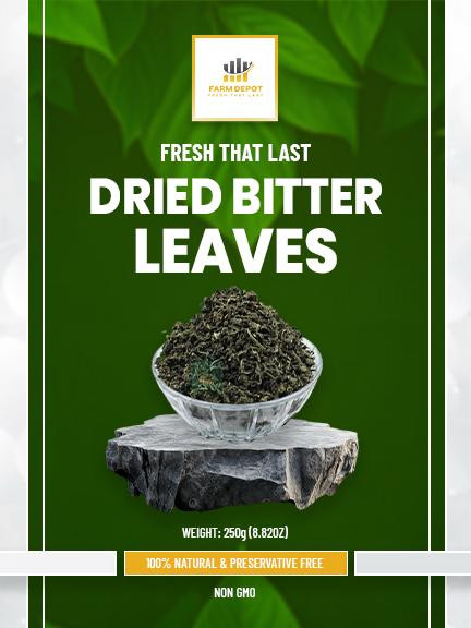 DRY BITTER LEAVES (Vernonia amygdalina - Onugbu)

Premium Dry Bitter Leaves (Onugbu in Igbo) are made from Vernonia amygdalina , a perennial shrub of the Asteraceae family that is arguably the most used medicinal plant in its genus across sub-Saharan Africa. These leaves are essential for preparing Bitterleaf Soup (Ofe Onugbu), a beloved delicacy in Igbo cuisine, and are valued throughout Nigeria for both culinary and therapeutic purposes.

Our bitter leaves undergo careful processing: harvested young leaves are washed multiple times to reduce bitterness (traditional "squeeze washing" with or without salt), then gently dried to preserve their nutritional and medicinal properties. The characteristic bitterness, which indicates the presence of bioactive compounds, is partially retained while becoming palatable for cooking.

Bitter leaf is renowned in traditional medicine for treating diabetes, malaria, fever, diarrhea, wounds, respiratory issues, and inflammatory conditions. Modern research has validated many of these uses, identifying potent antioxidant, anti-inflammatory, antimicrobial, and potential anticancer properties.

The leaves contain a complex array of bioactive compounds including alkaloids, flavonoids, saponins, tannins, terpenoids, and the sesquiterpene lactone vernodalin, which contribute to its characteristic bitter taste and therapeutic effects.




Nutritional Components (Per 100g dry leaves - based on fresh composition)




Energy: ~250-300 kcal

(Concentrated)




Moisture: <10%

(Removed by drying)




Protein: ~20-25%

(Good protein source)




Carbohydrates: ~40-50%

(Energy and fiber)




Dietary Fiber: ~20-30%

(Very high)




Fat: ~5-8%

(Low fat)




Ash: ~10-15%

(Mineral-rich)




Calcium: Very high

(Bone health)




Iron: Enhanced

(Blood health)




Magnesium: Enhanced

(Muscle/nerve function)




Phosphorus: Enhanced

(Energy metabolism)




Potassium: Enhanced

(Heart function)




Zinc: Enhanced

(Immune support)




Sodium: Present

(Electrolyte balance)




Copper: Present

(Metabolism)




Manganese: Present

(Antioxidant)




Vitamin A: Retained

(Vision/immune)




Vitamin C: Reduced by drying

(Immune support)




Vitamin E: Retained

(Antioxidant)




Thiamin (B1): Retained

(Energy metabolism)




Riboflavin (B2): Retained

(Cell healt




Niacin (B3): Retained

(Brain function)




Folate: Retained

(Cell growth)




Carotenoids: Partially retained

(Antioxidants)




Key Benefits: Exceptional antioxidant capacity from high flavonoid and phenolic content. Anti-inflammatory properties validated for conditions like arthritis and inflammatory bowel disease. Antimicrobial activity against bacterial and fungal pathogens. Digestive health benefits—stimulates enzyme secretion and reduces bloating. Potential anti-diabetic effects—traditionally used to manage blood sugar. May support cardiovascular health through lipid metabolism improvement. High mineral content supports blood production and prevents anemia. Contains compounds with potential anticancer properties.




Storage Instructions




Store in airtight, moisture-proof packaging in a cool, dry, dark place




Shelf life: 6-12 months when properly stored




Temperature: Room temperature (15-25°C); store at 4°C for maximum nutrient retention




Humidity: Keep below 60% relative humidity—moisture causes rapid spoilage




Light protection: Essential—light degrades vitamins and phytochemicals




Processing note: Traditional squeeze washing before drying reduces anti-nutritional factors and bitterness while preserving benefits




Packaging: Typically sold in plastic bags or bulk for export




Signs of spoilage: Musty or fermented odor (beyond natural bitterness), visible mold, color change from green to brown/black, or moisture in packaging




Usage: Rehydrate in warm water; can be boiled briefly to further reduce bitterness if desired; use in Bitterleaf Soup or as vegetable in stews