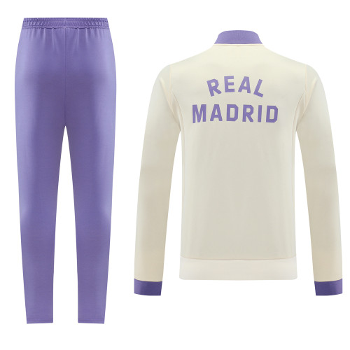 Real Madrid 24/25 Men's Originals White Long Zip Jacket