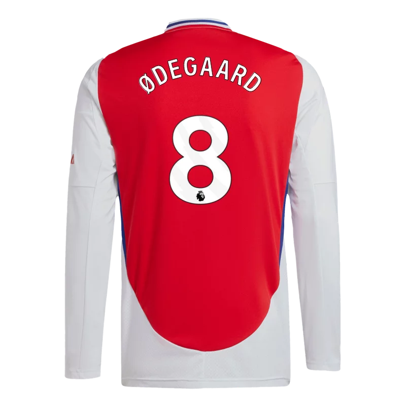 ØDEGAARD #8 Arsenal 24/25 Men's Home Long Sleeve Shirt - PL Font
