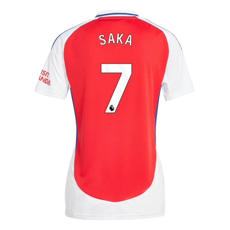 SAKA #7 Arsenal 24/25 Women's Home Shirt - PL Font