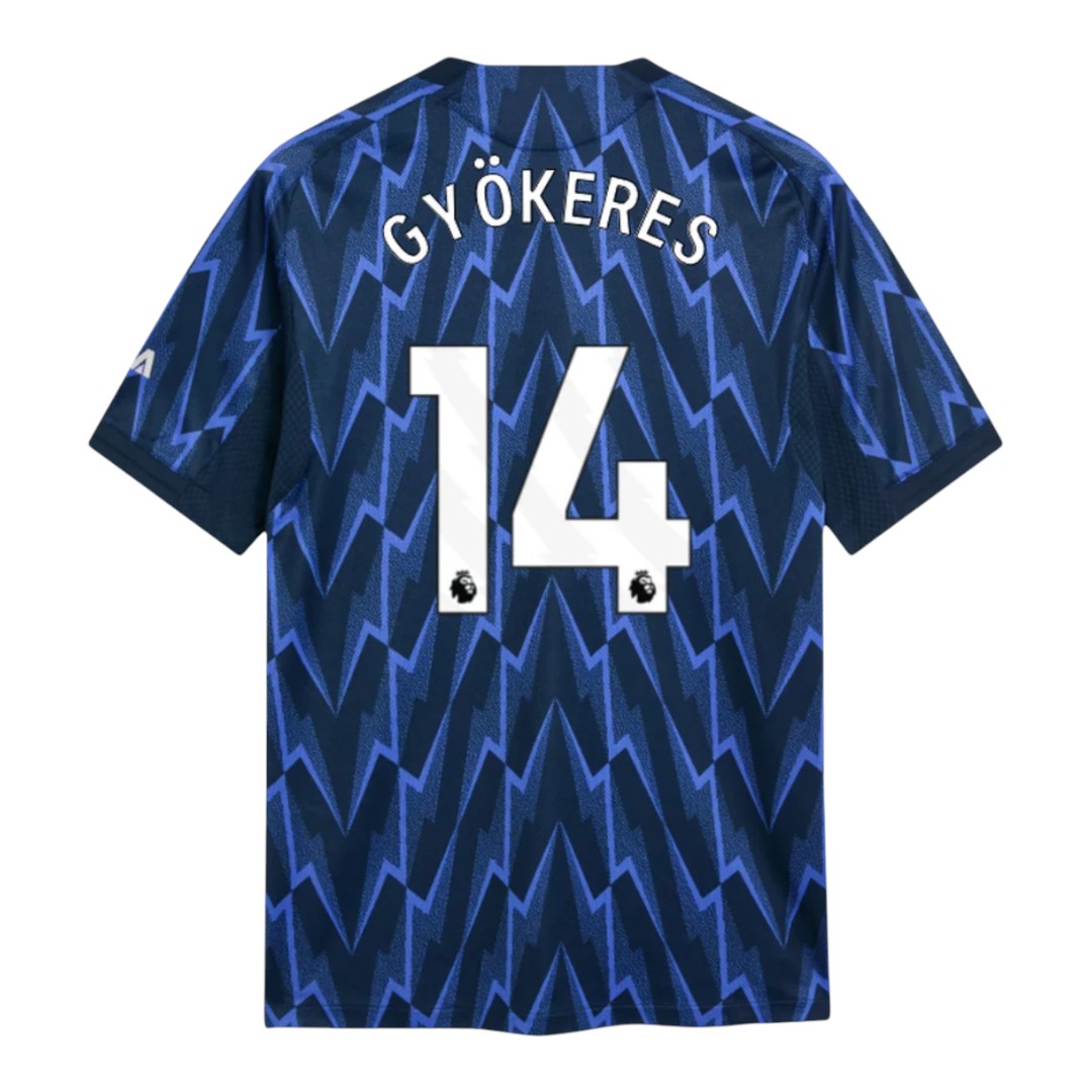 GYÖKERES #14 Arsenal 25/26 Authentic Men's Away Shirt - PL Font