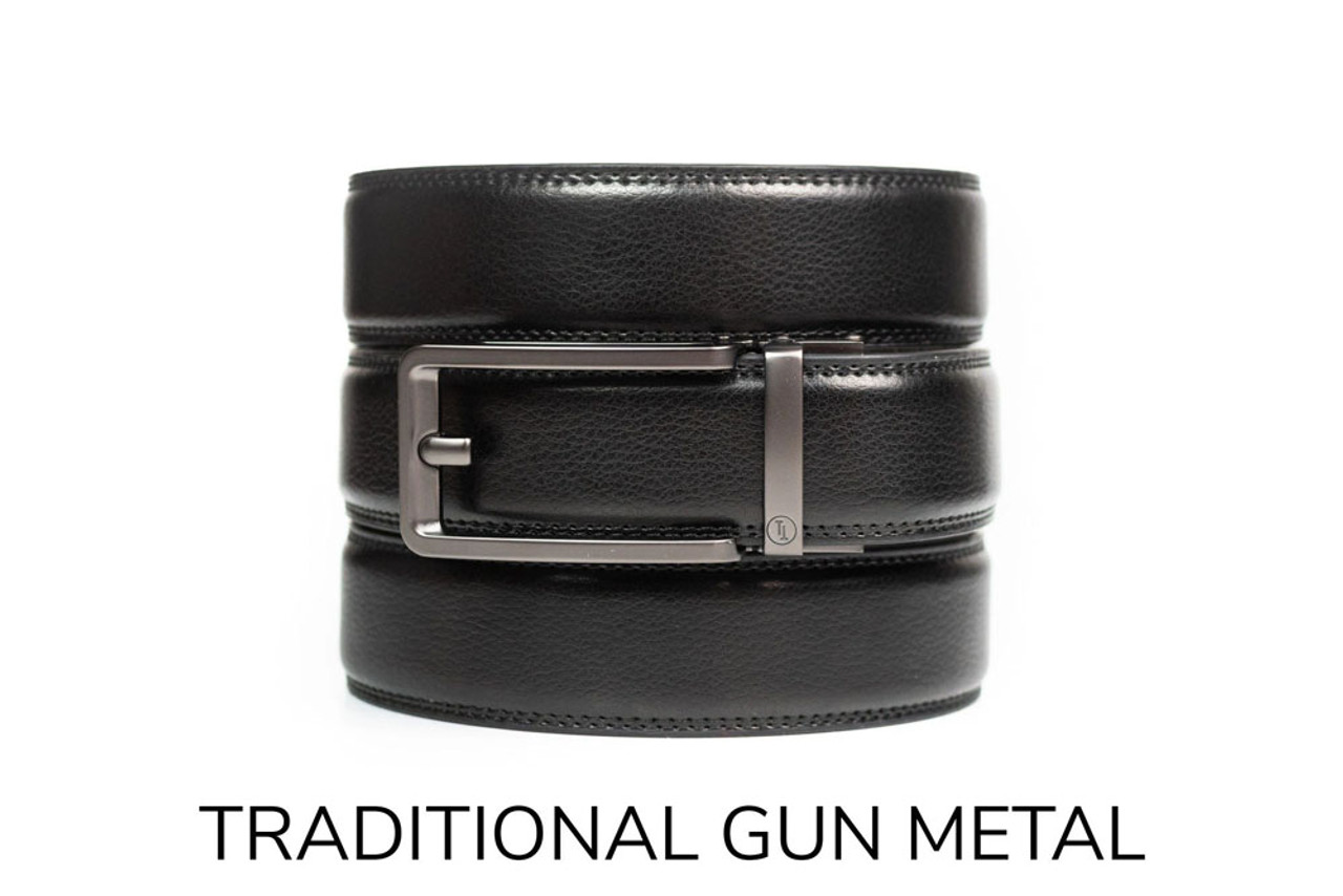 Men's Ratchet Auto Lock Leather Belt