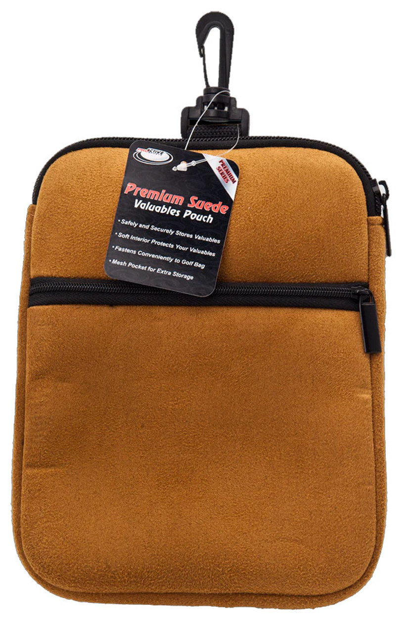 Proactive Sports Premium Microfiber Suede Valuables Pouch Camel