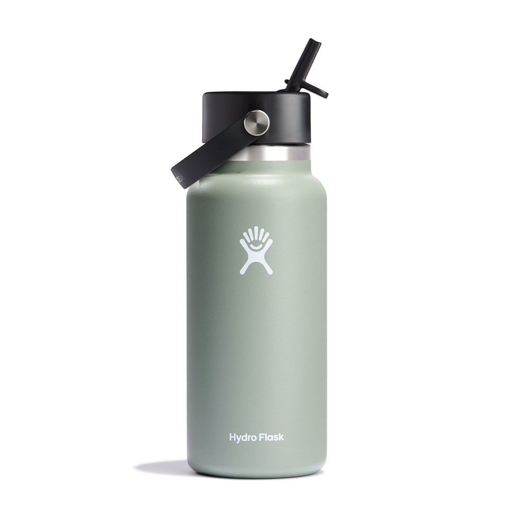Hydro Flask Wide Mouth Water Bottle w/Flex Straw Cap | Fiddler's Green