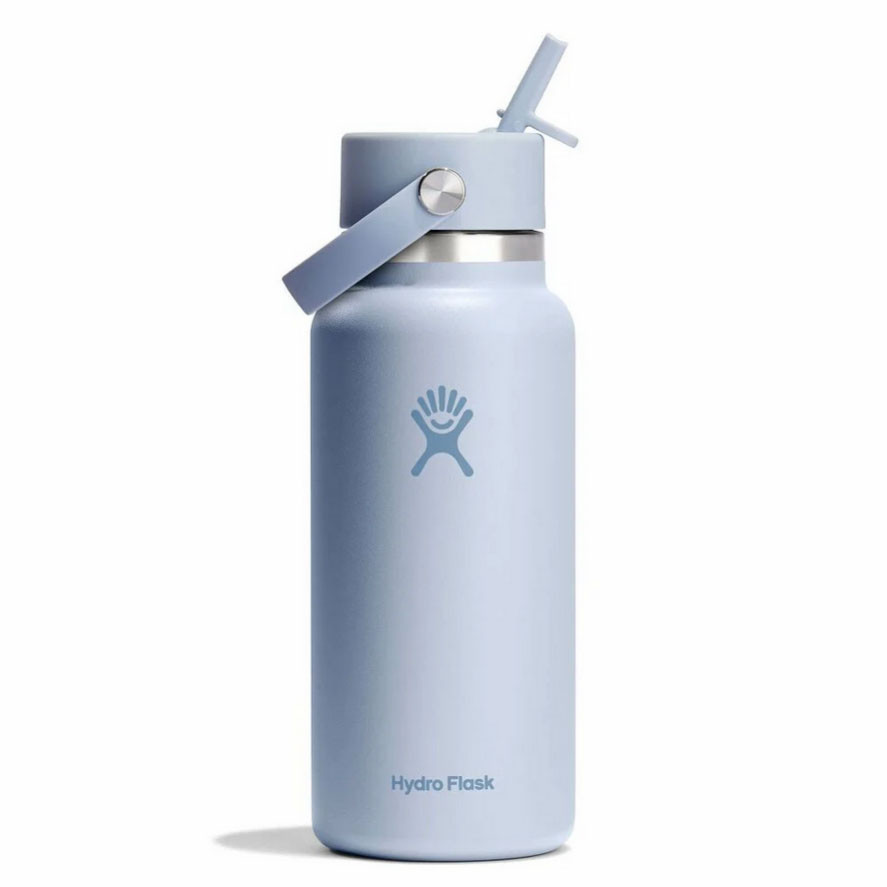 Hydro Flask Wide Mouth Water Bottle w/Flex Straw Cap | Fiddler's Green