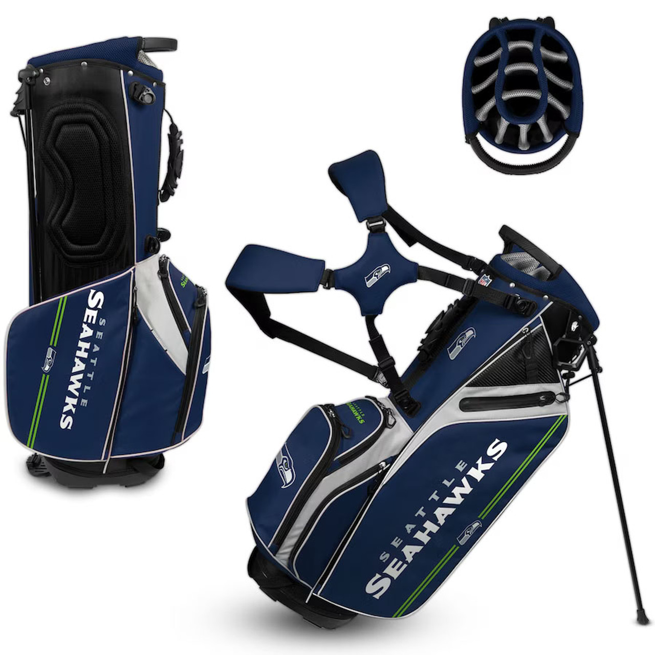 Wilson NFL Golf Bag - Carry， Seattle， Blue， 2020 Model-