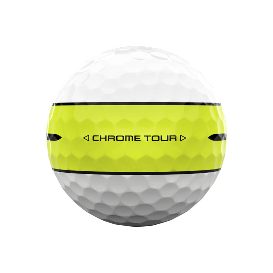 Callaway クロムツアー 360°イエローストライプ 白 ゴルフボール Callaway Chrome Tour 360 Yellow Stripe Golf Balls | Fiddler's Green