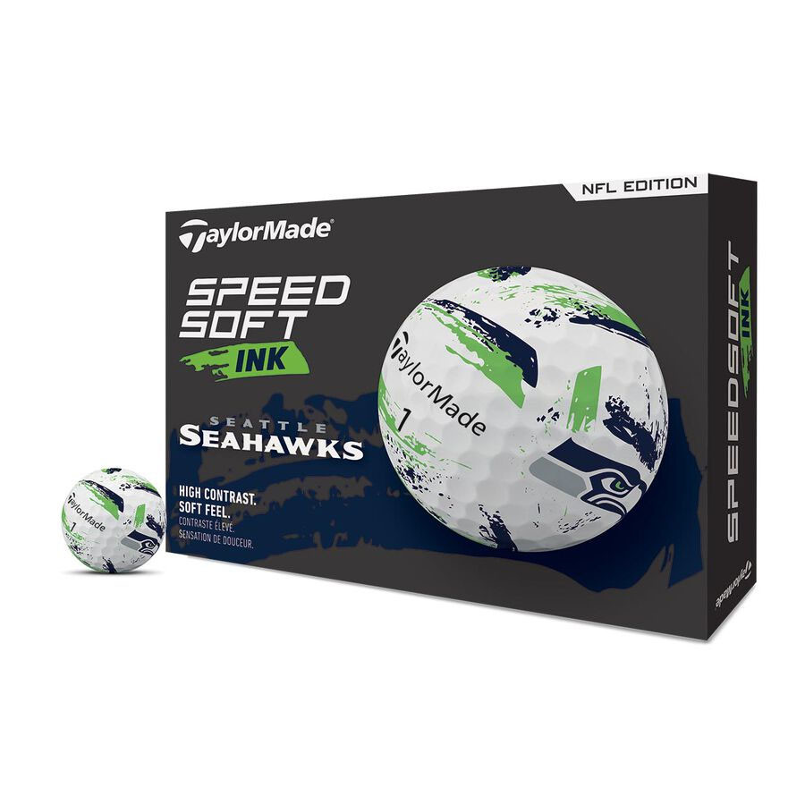 TaylorMade Seattle Seahawks SpeedSoft Ink Golf Balls | Fiddler's Green