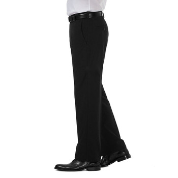 Haggar, Cool 18 PRO pant. Solid Plain Front, Classic Fit. Black. (HC00235-001)