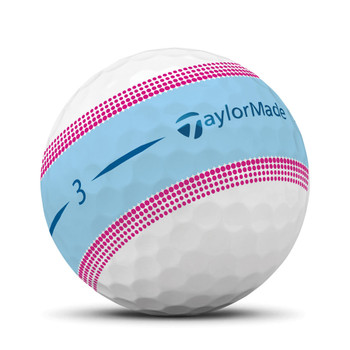 TaylorMade Tour Response Stripe Golf Balls (Blue Pink)