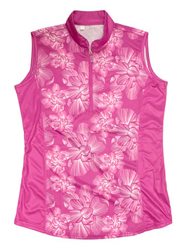 Monterey Club Sleeveless Floral Shirt