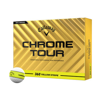 Callaway Chrome Tour 360 Yellow Stripe Golf Balls