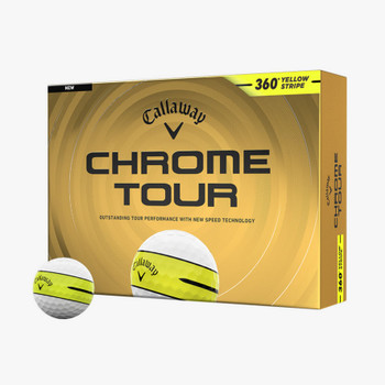 Callaway Chrome Tour 360 Yellow Stripe Golf Balls