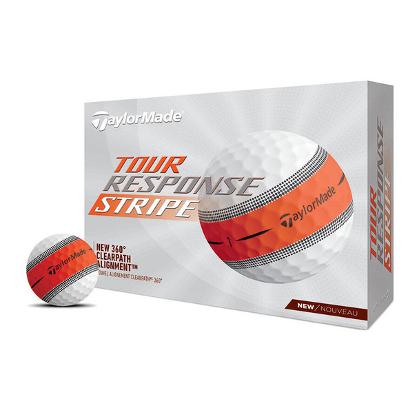 TaylorMade Tour Response Stripe Golf Balls (Orange)