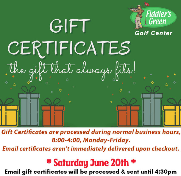 Fiddler's Green Gift Certificate