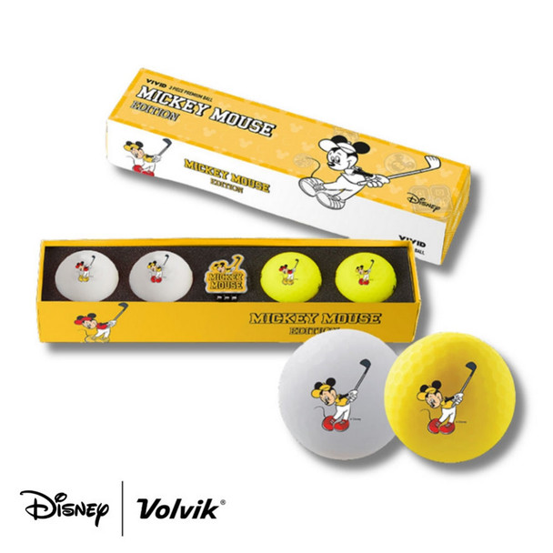 Volvik Mickey Mouse Golfer Golf Ball Gift Set