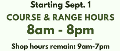 New Course & Range Hours New Course & Range Hours