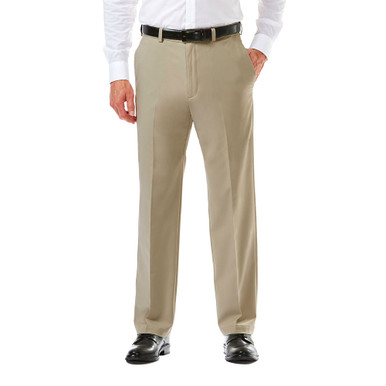 パンツ CLASSIC FIT TROUSERS GRAIGE Haggar, Cool 18 PRO pant. Solid Plain Front. Classic Fit