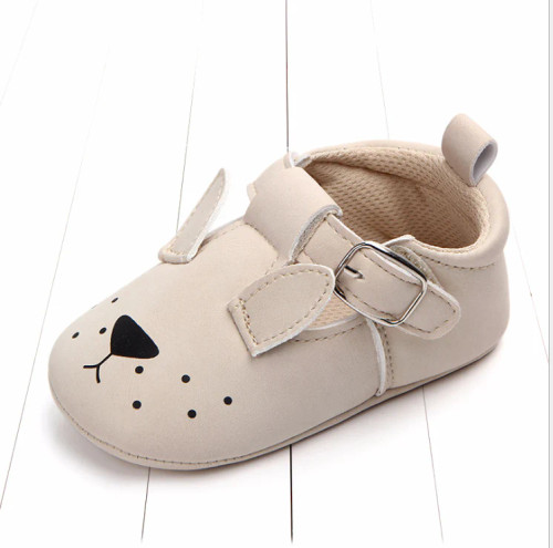 Annie & Charles® leather crawling shoes (Cream Dog)