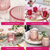 Ribbed Pink Glass Votive Candle Holder (Set of 6)