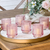 Ribbed Pink Glass Votive Candle Holder (Set of 6)