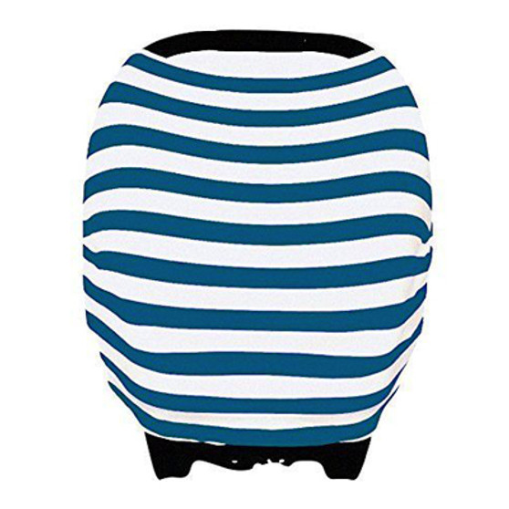 Multi Use Baby Car Seat Cover Blue Stripes