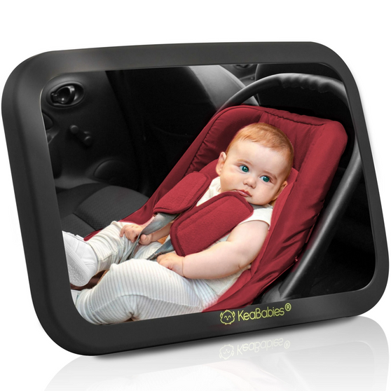 BABY CAR MIRROR FOR REAR FACING INFANT CAR SEAT  (Matte Black )