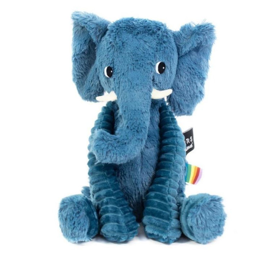 Les Ptipotos plush - elephant Blue