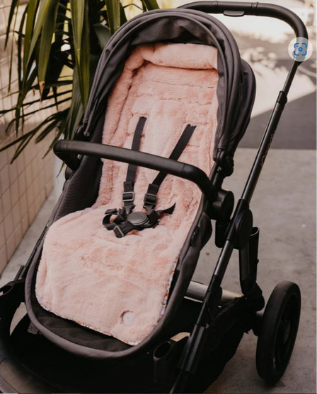 Cozy Fleece pram liner -peach paisley