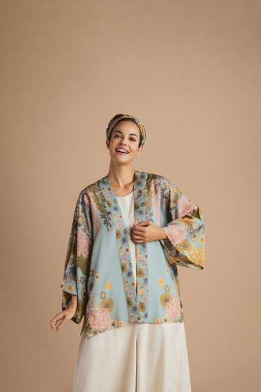 Trainigng Wisteria Kimono jacket-ice