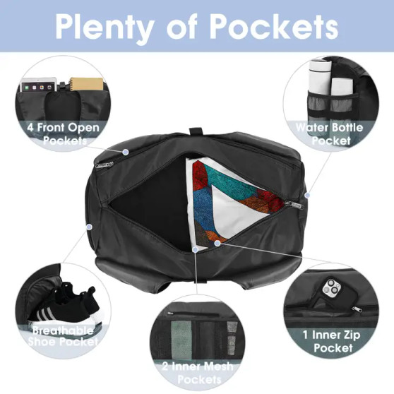 Yoga Gym Bags With Wet Dry Storage Pockets