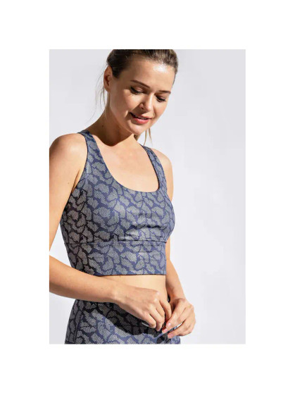 GEO FOIL PRINT SPORTS BRA