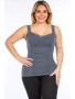 Seamless Laced Cami Corset (Plus Size Assorted ) - Pewter