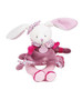 Cerise the pink rabbit rattle plush toy - 19 cm