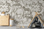 Monochrome African Animals Wildlife Background Removable Wallpaper