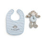 Monkey rattle and bib gift set