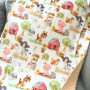 Honey & lemonade baby and toddler minky blanket-Farm animal