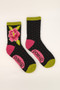 Painted Peony ankle socks